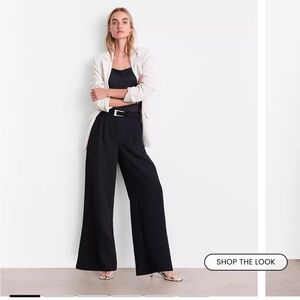 NWT-LOFT Petite Versa Crepe Drape Palazzo Pant